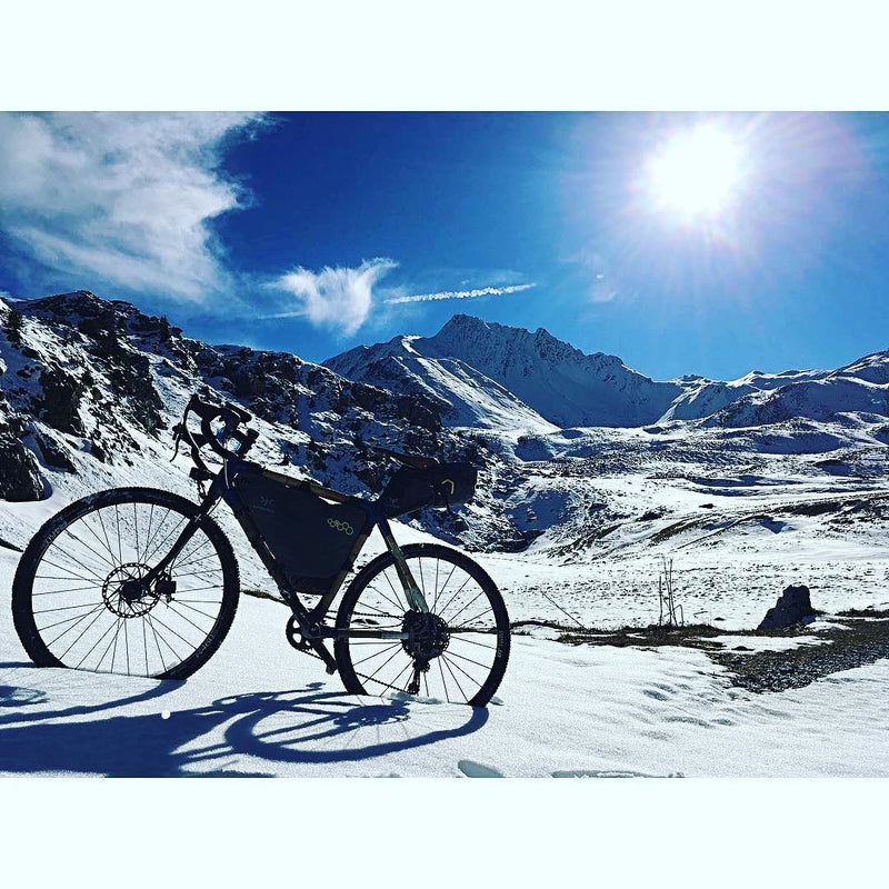 Bike packing on a bamboo #cyclocross, build by @andrzejbraga using a home build kit.