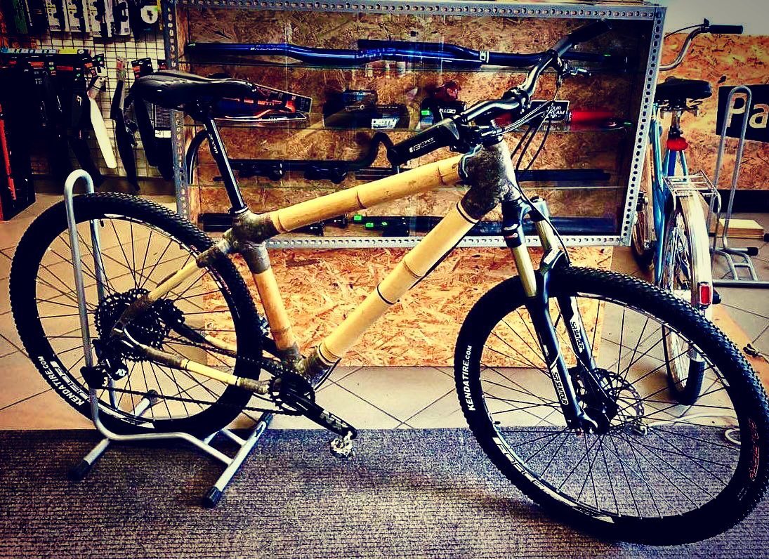 Bamboo #mtb build by Milan from the Czech Republic. Using our home build kit!