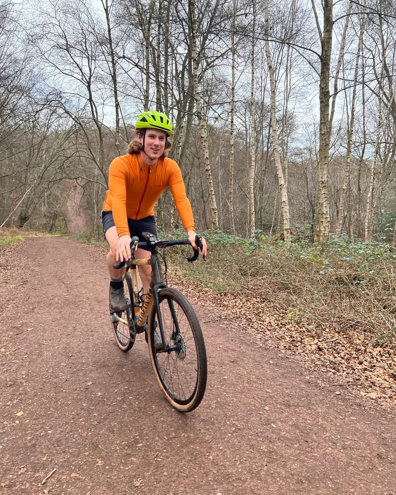 Jon's flax-and-bamboo gravel bike, Epping Forest