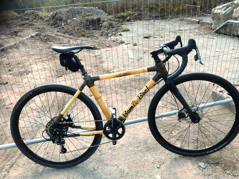 New bamboo Gravel bike built by Rob as a home build kit. 