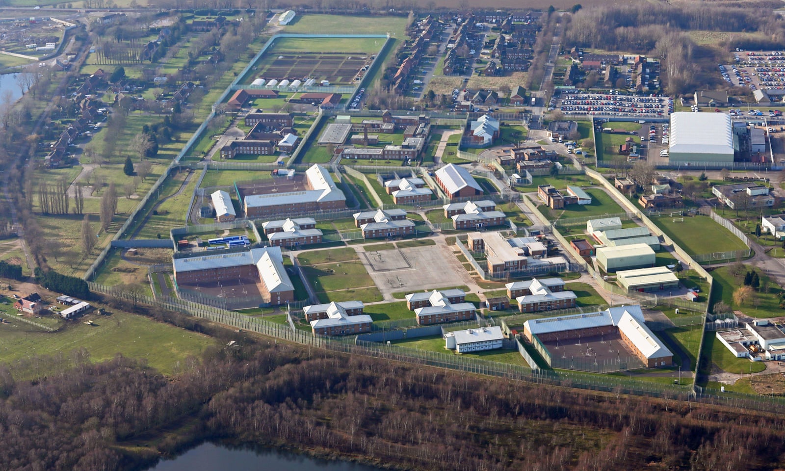 Aerial view of HMP Lindholme, near Doncaster