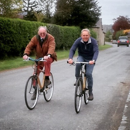 Malcolm and Rob cycling their home build kits in France!