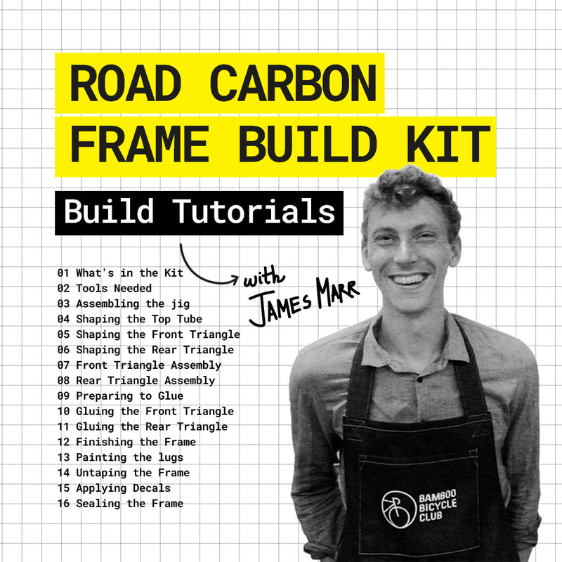 Build tutorials cover listing 16 lessons, from what's in the kit to sealing the frame, with James Marr