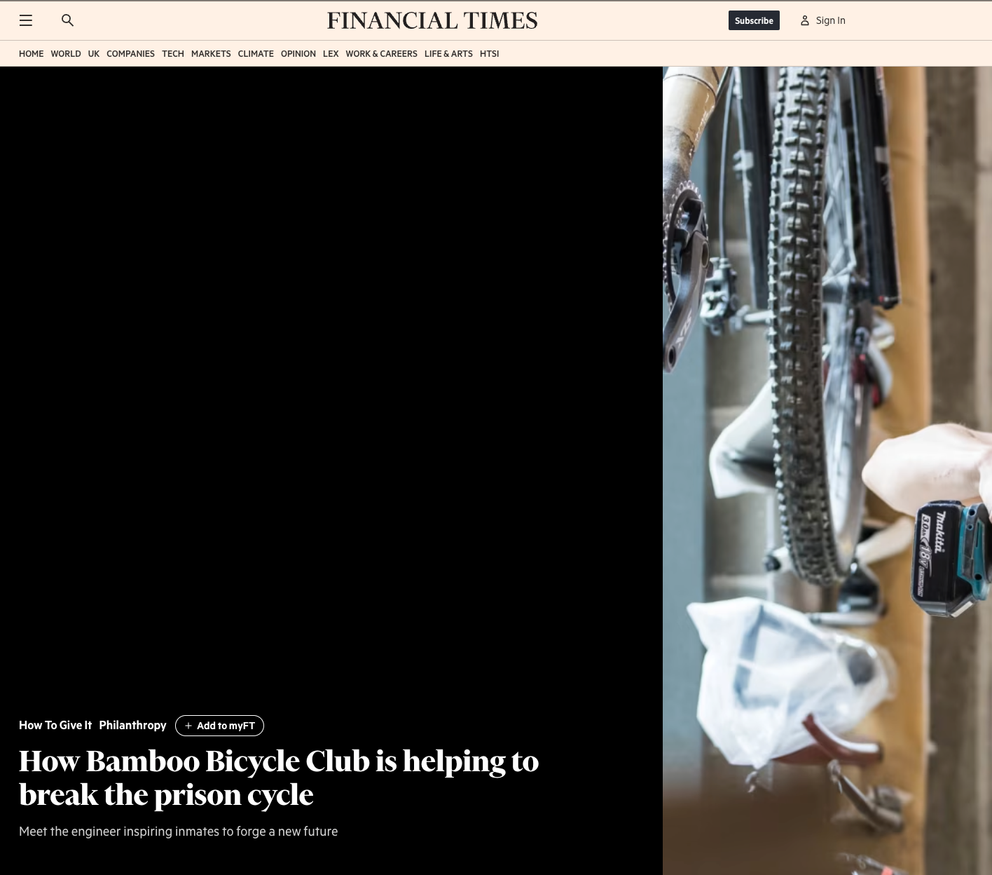 As featured in the Financial Times: breaking the prison cycle
