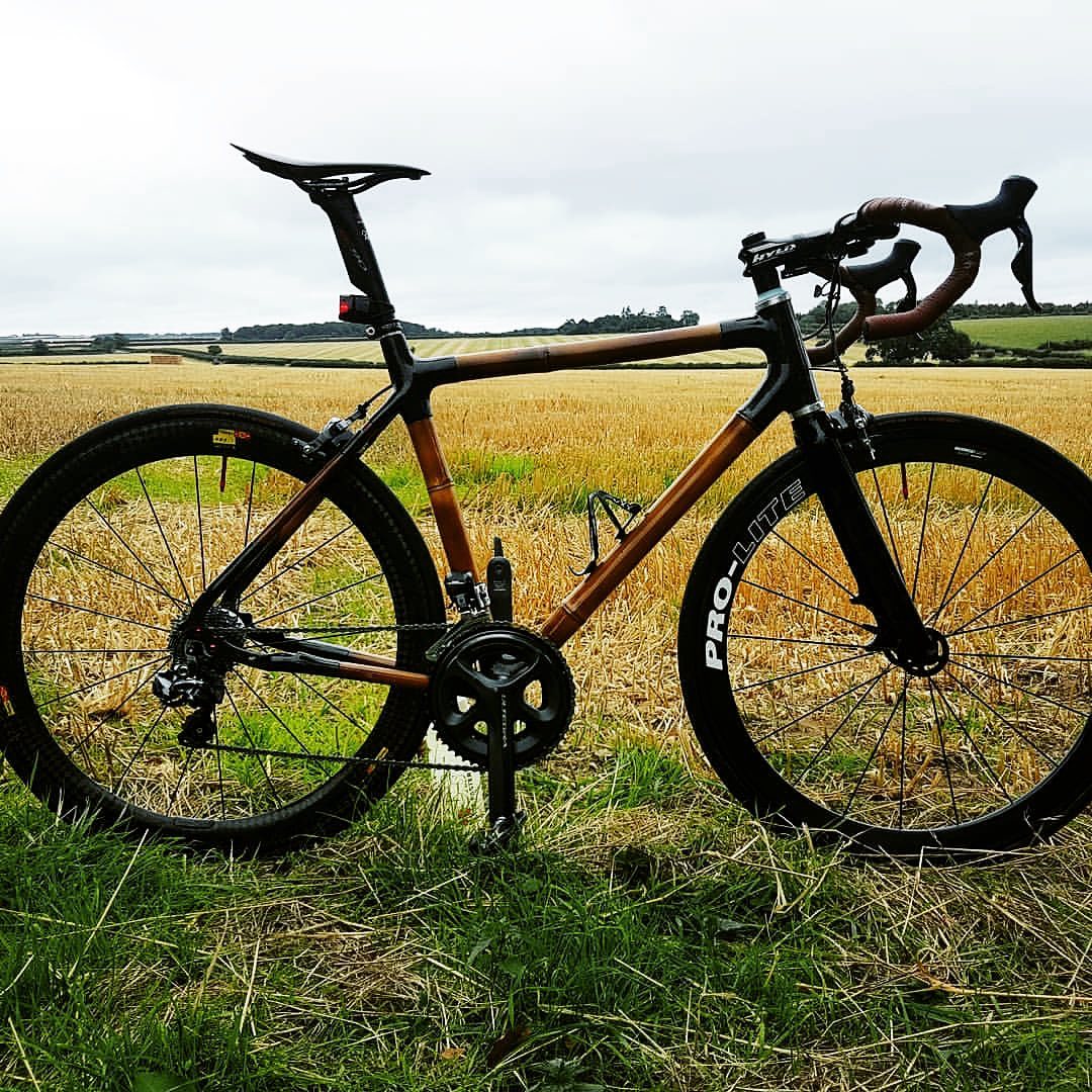 Nicely finished bamboo road build. The bamboo was coloured by a blow torch darkening the surface of