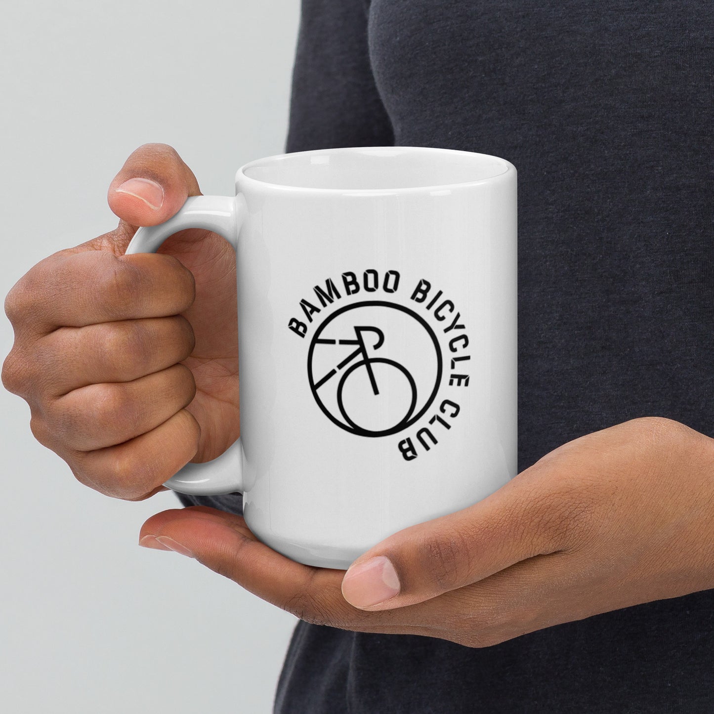 White glossy mug