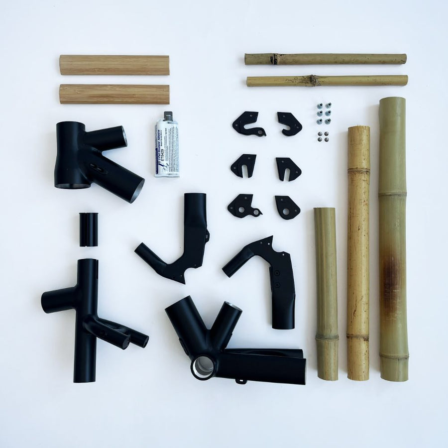 Gravel lugged bamboo frame kit