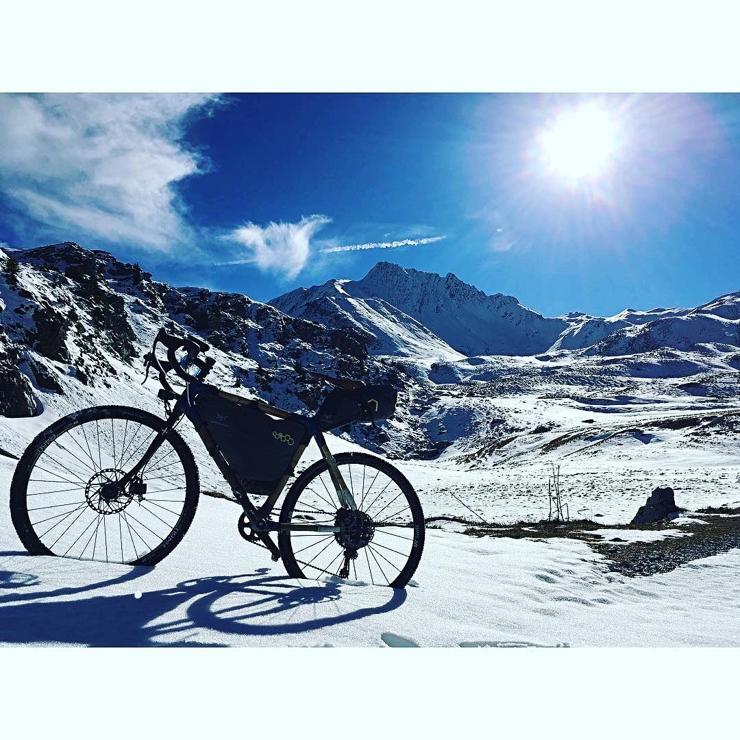 Bike packing on a bamboo #cyclocross, build by @andrzejbraga using a home build kit.