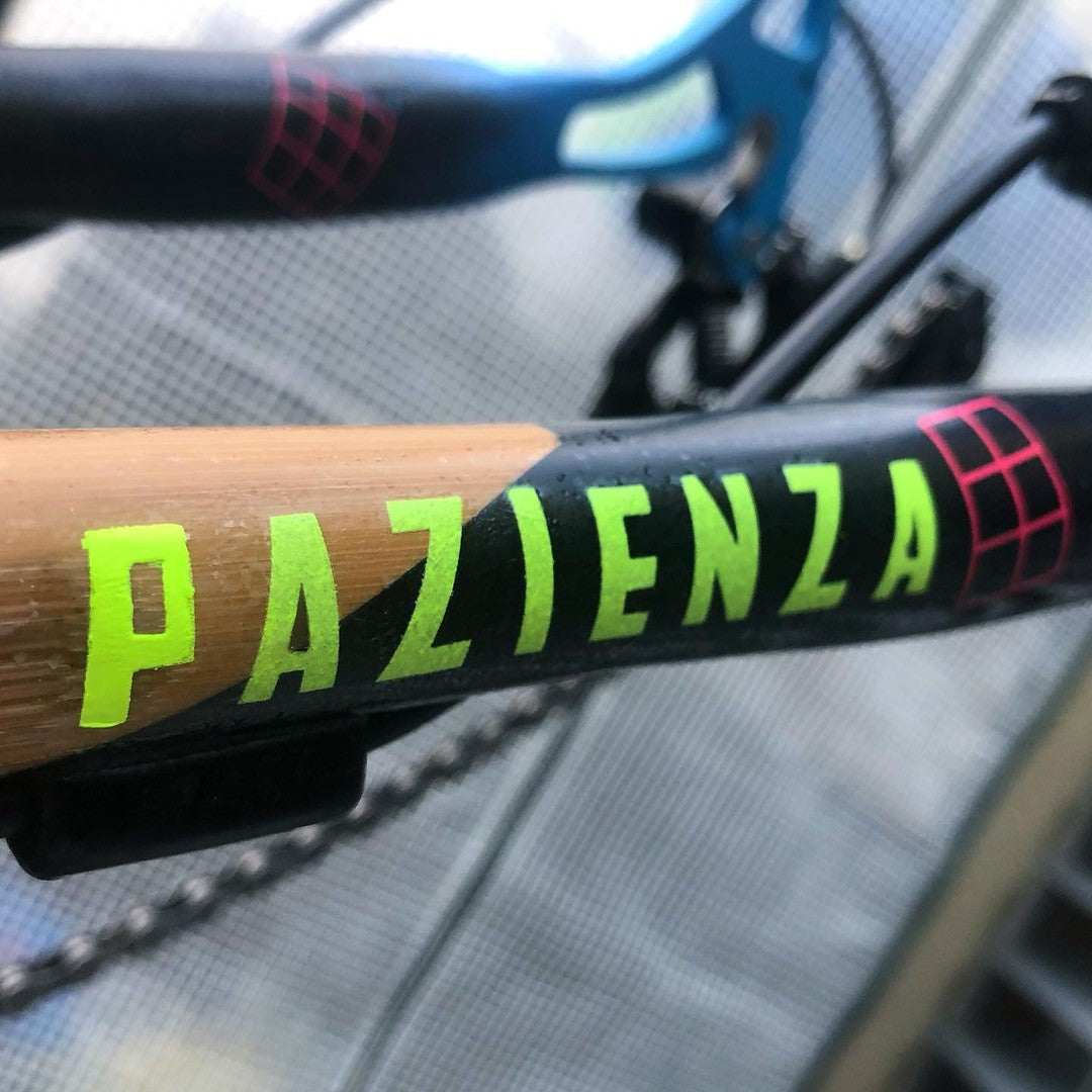 Cecily's bamboo bike — still going strong years on