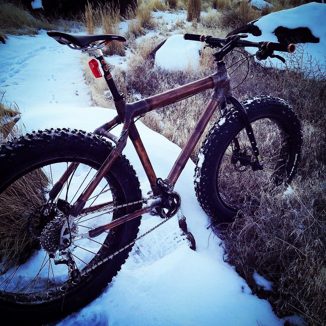 Photo by @mattntara of his #fatbike in #usa. Built using a home build kit. #bamboobicycleclub #bambi