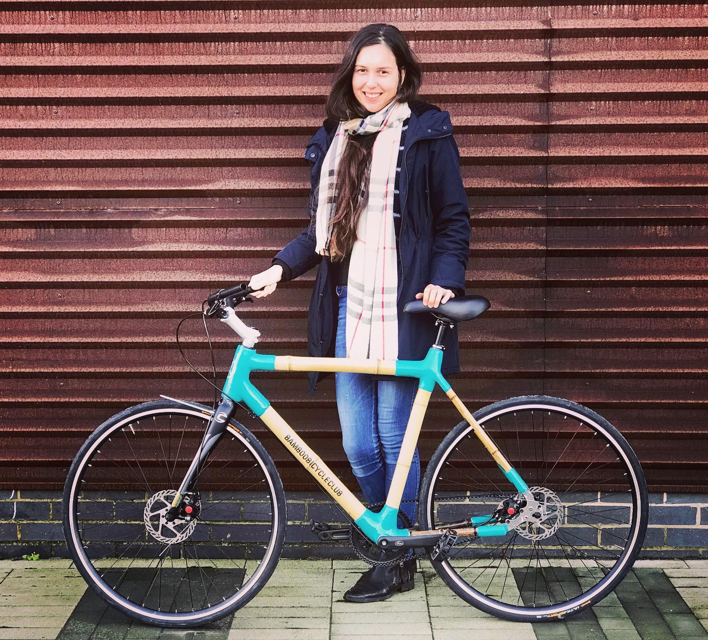 Rebeka built a belt-drive bamboo bike — and gave it five stars