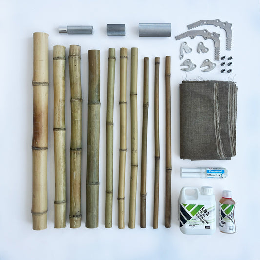 Flax Bundle with Bamboo and Resins
