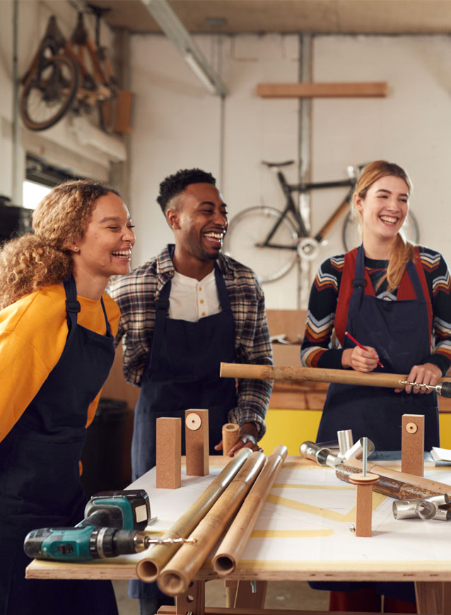 Inside the bamboo bicycle workshop