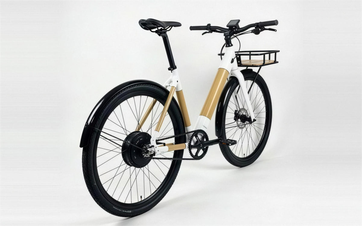 A bamboo e-bike